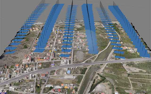 Aerial Mapping Photo Projection